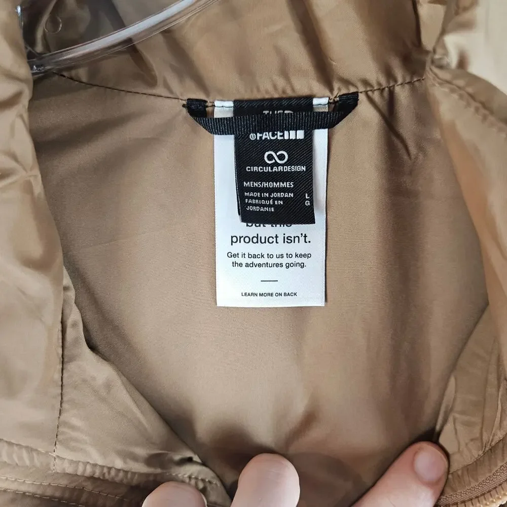 The North Face Thermo Insulated Jacket Latte Size Men's Large Outdoor Hiking